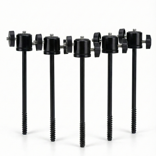 Support d'arbre de caméra en acier durable, vis 1/4 pouces, angles réglables