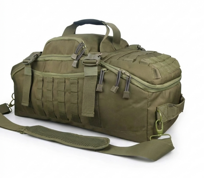 Sac de Transport Tactique TAILLE (XL) 70L/80L - Polyester 600D - Système MOLLE avec Bretelles de Rappel Escamotables - 68x35x30cm