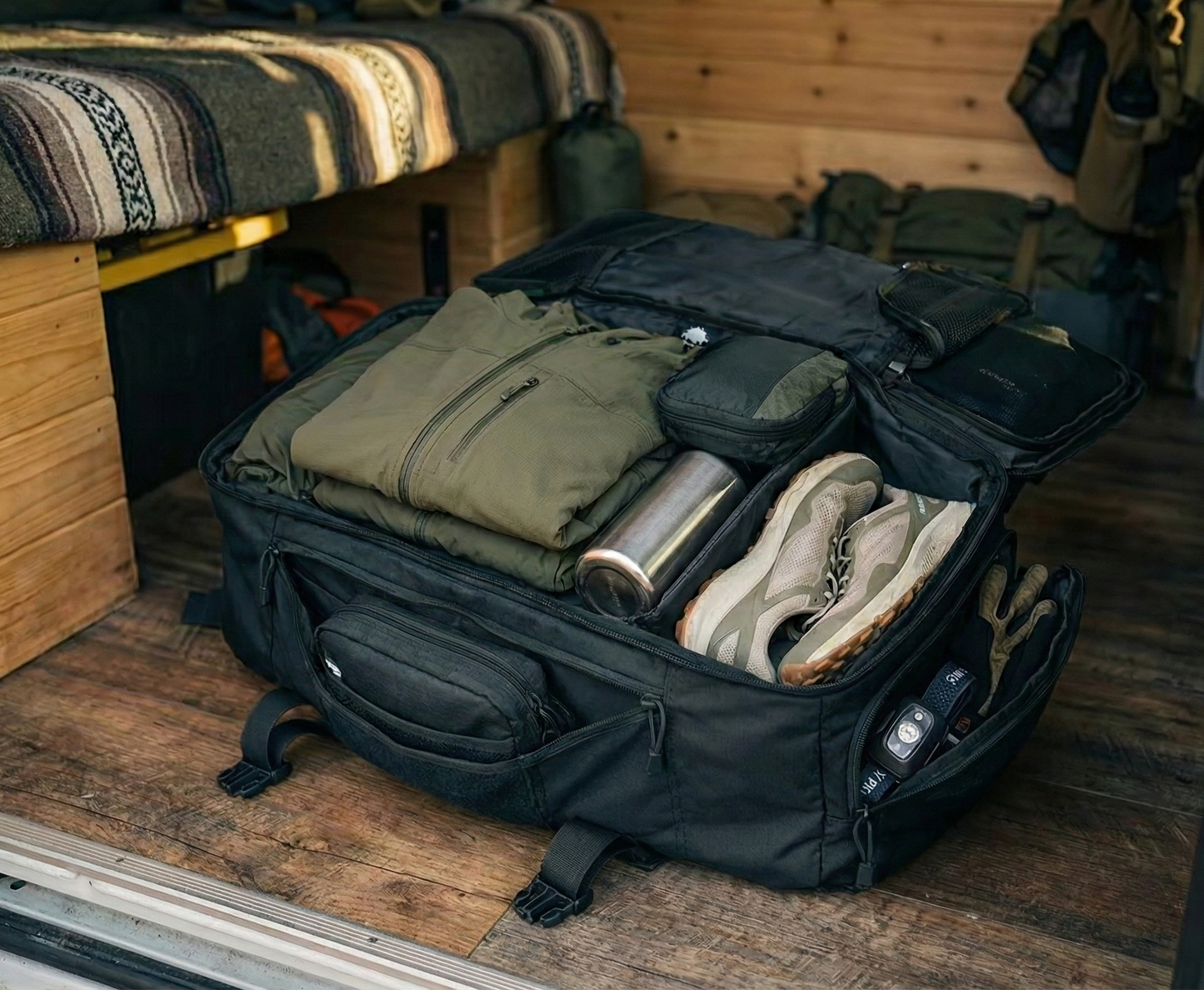 Sac de Transport Tactique TAILLE (L) - Système MOLLE et Bandoulière Amovible - Dimensions 60x30x25cm