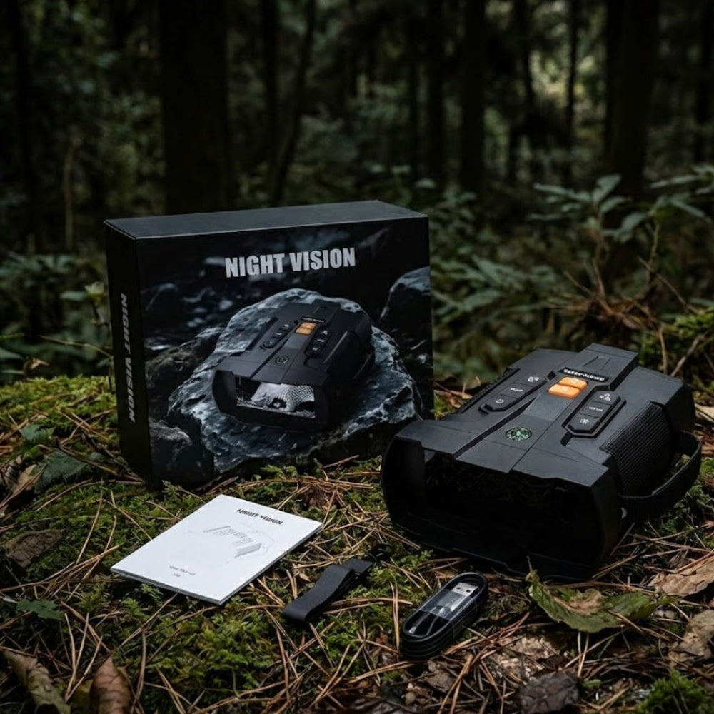 Jumelles Vision Nocturne 4K - Portée 800m et Zoom x10 - Écran 4.5"