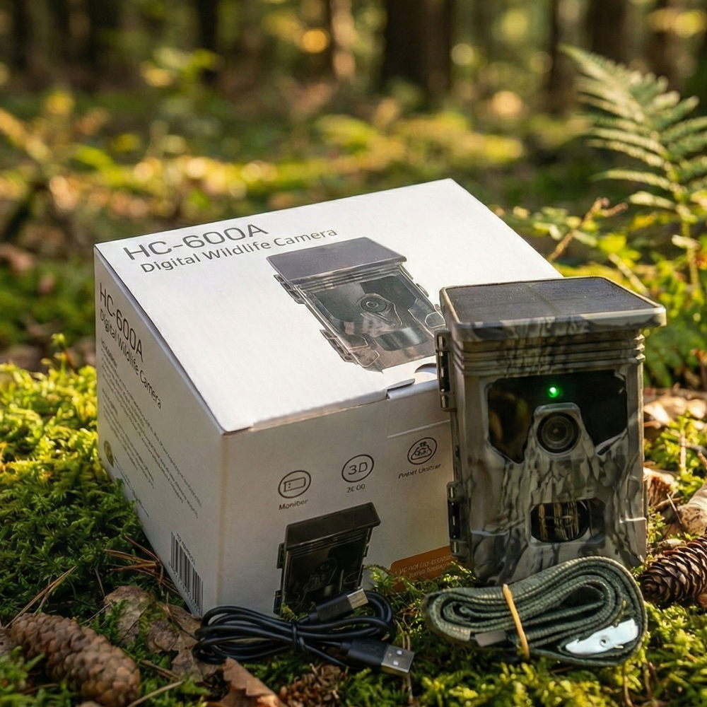 Caméra de Chasse Solaire Infrarouge 30MP 2K – Batterie Lithium Intégrée – Déclenchement 0.2s